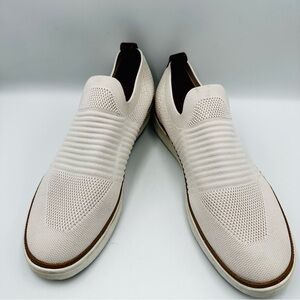 Life Stride Soft System Navigate Bone Leopard Womens 11W Fabric Canvas Slip On